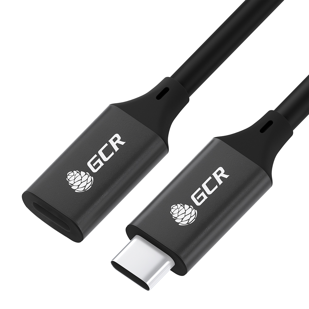 

Кабель-удлинитель USB 3.1 Type-C(m)-USB 3.1 Type-C(f), экранированный, 5A быстрая зарядка, 50см, черный Greenconnect GCR-54075 (GCR-54075), GCR-54075