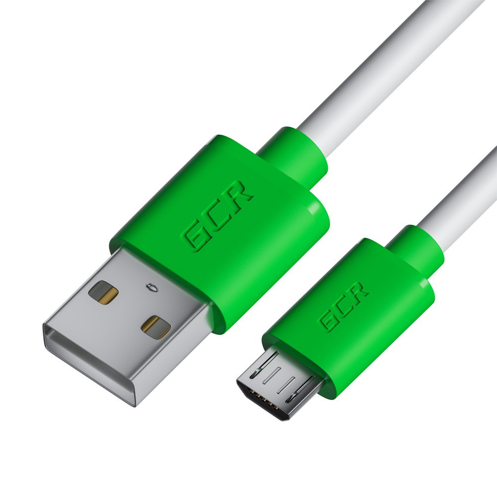 

Кабель USB 2.0(Am)-Micro USB 2.0(Bm), 3A быстрая зарядка, 2м, белый/зеленый Greenconnect GCR-53228 (GCR-53228), GCR-53228