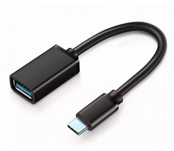 Переходник (адаптер) USB Type-C-USB, OTG, 3A 7 см, черный KS-IS KS-725 (KS-725)