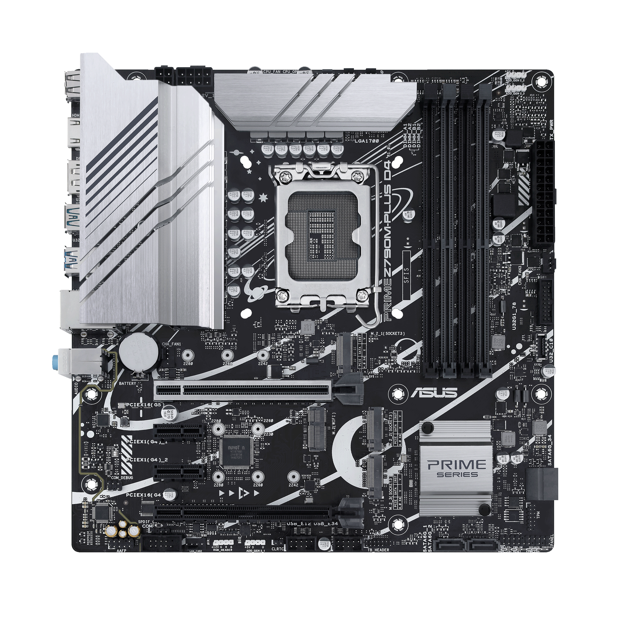 

Материнская плата ASUS PRIME Z790M-PLUS D4, Socket1700, Intel Z790, 4xDDR4, 2PCI-Ex16, 4SATA3, 7.1-ch, GLAN, 7 USB 3.2, 2 USB Type-C, HDMI, DP, mATX, Retail, PRIME Z790M-PLUS D4