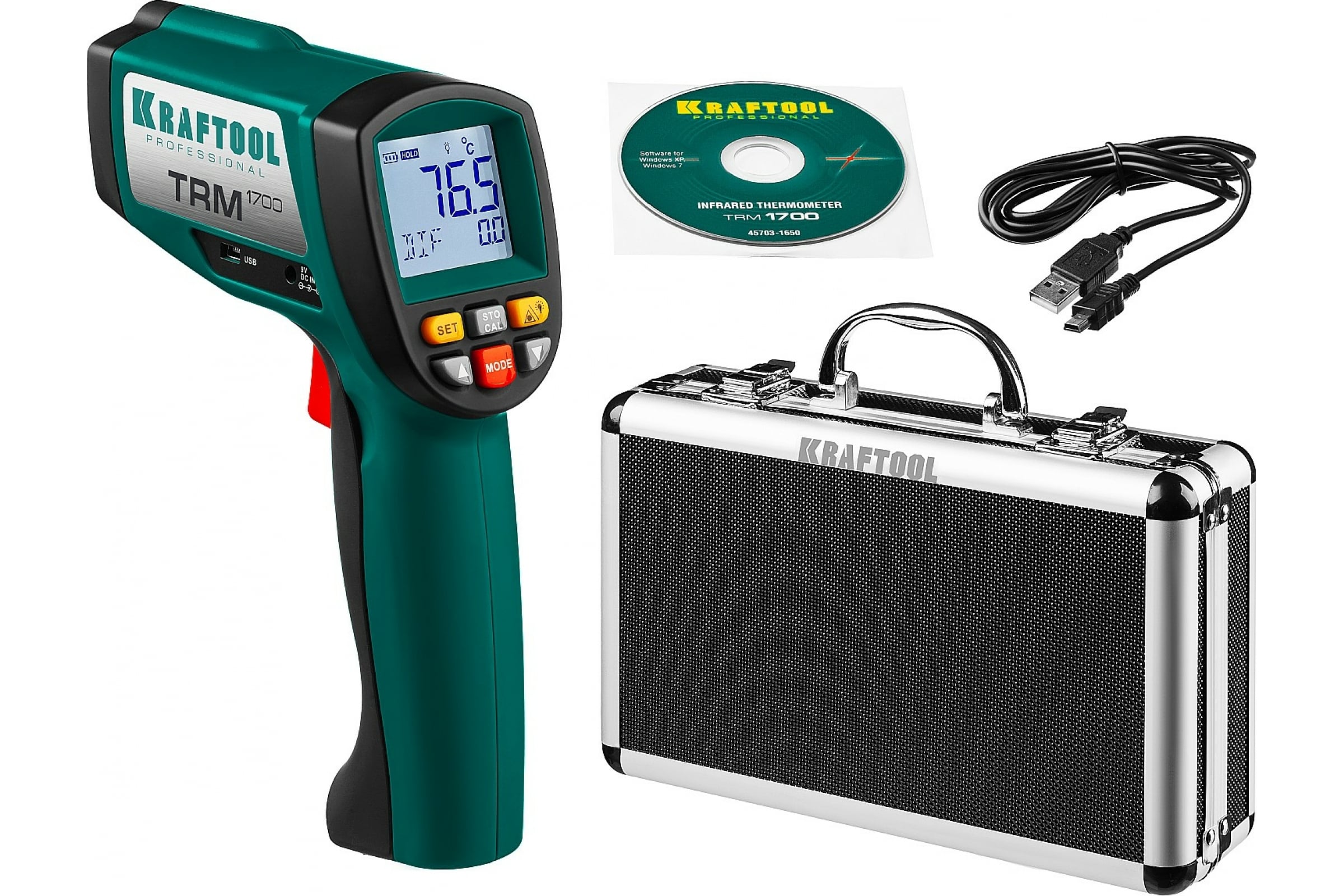 Пирометр (бесконтактный термометр) KRAFTOOL TRM-1700