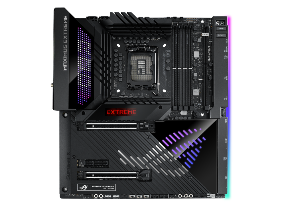 

Материнская плата ASUS ROG MAXIMUS Z790 EXTREME, Socket1700, Intel Z790, 4xDDR5 DIMM, 2PCI-Ex16, 6SATA3, 7.1-ch, 2.5GLAN, 10GLAN, 15 USB 3.2, 5 USB Type-C, HDMI, EATX, Retail, ROG MAXIMUS Z790 EXTREME