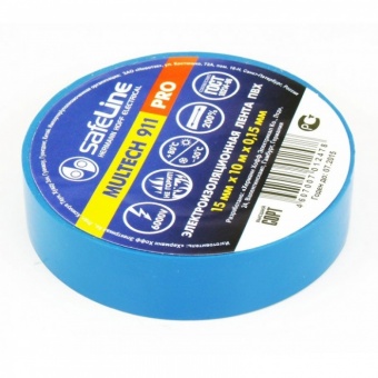 Изолента Safeline 00000000325, 150 мкм/1.5 см/20 м, синий