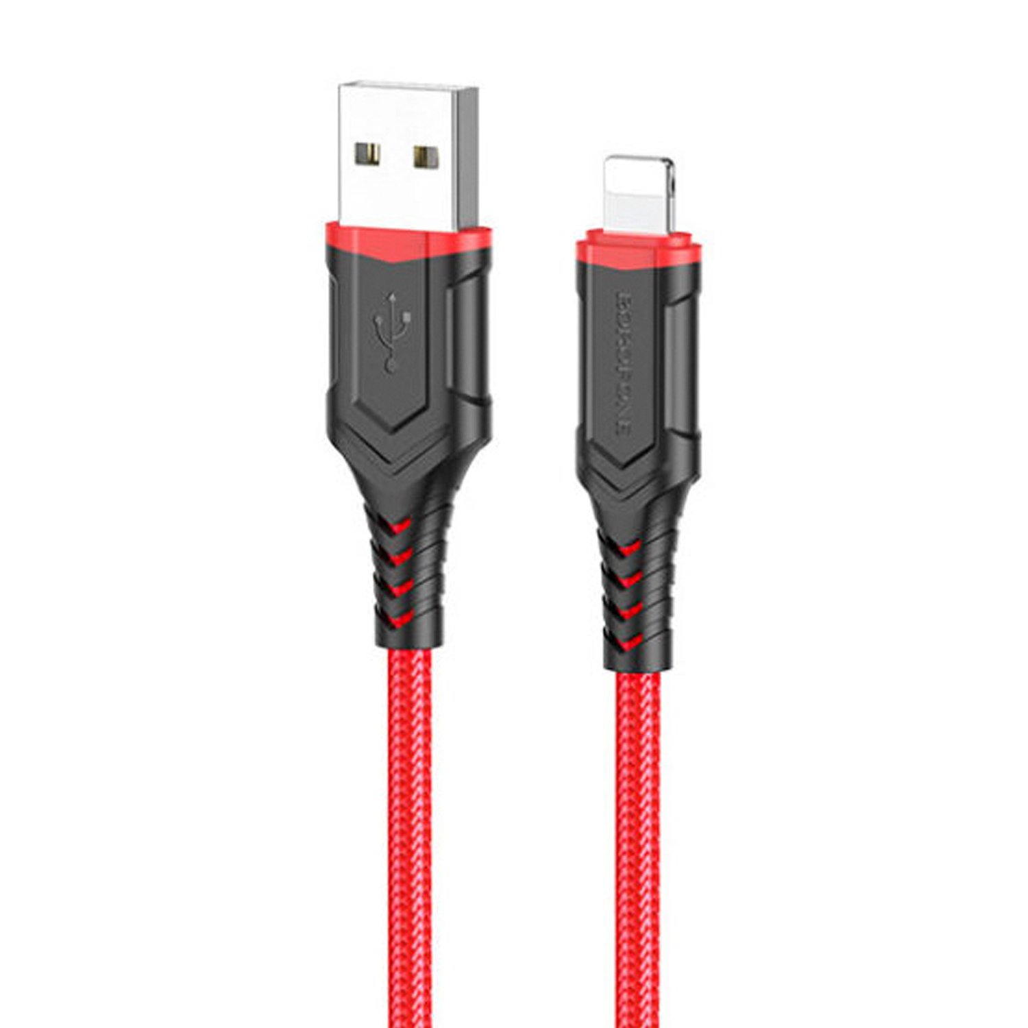 

Кабель Lightning 8-pin-USB, 2.4A, 1м, красный Borofone BX67 (207882), BX67