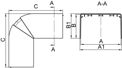 Угол внешний для кабель канала 100х60