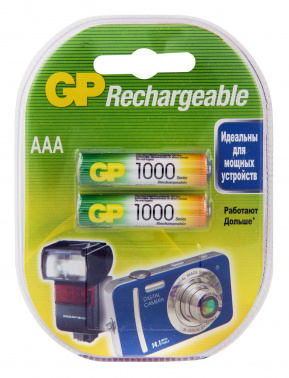 

Аккумулятор GP Rechargeable 100AAAHC-5DECRC2, AAA, 1.2V 1 А·ч, 2 шт. (100AAAHC-5DECRC2), 100AAAHC-5DECRC2