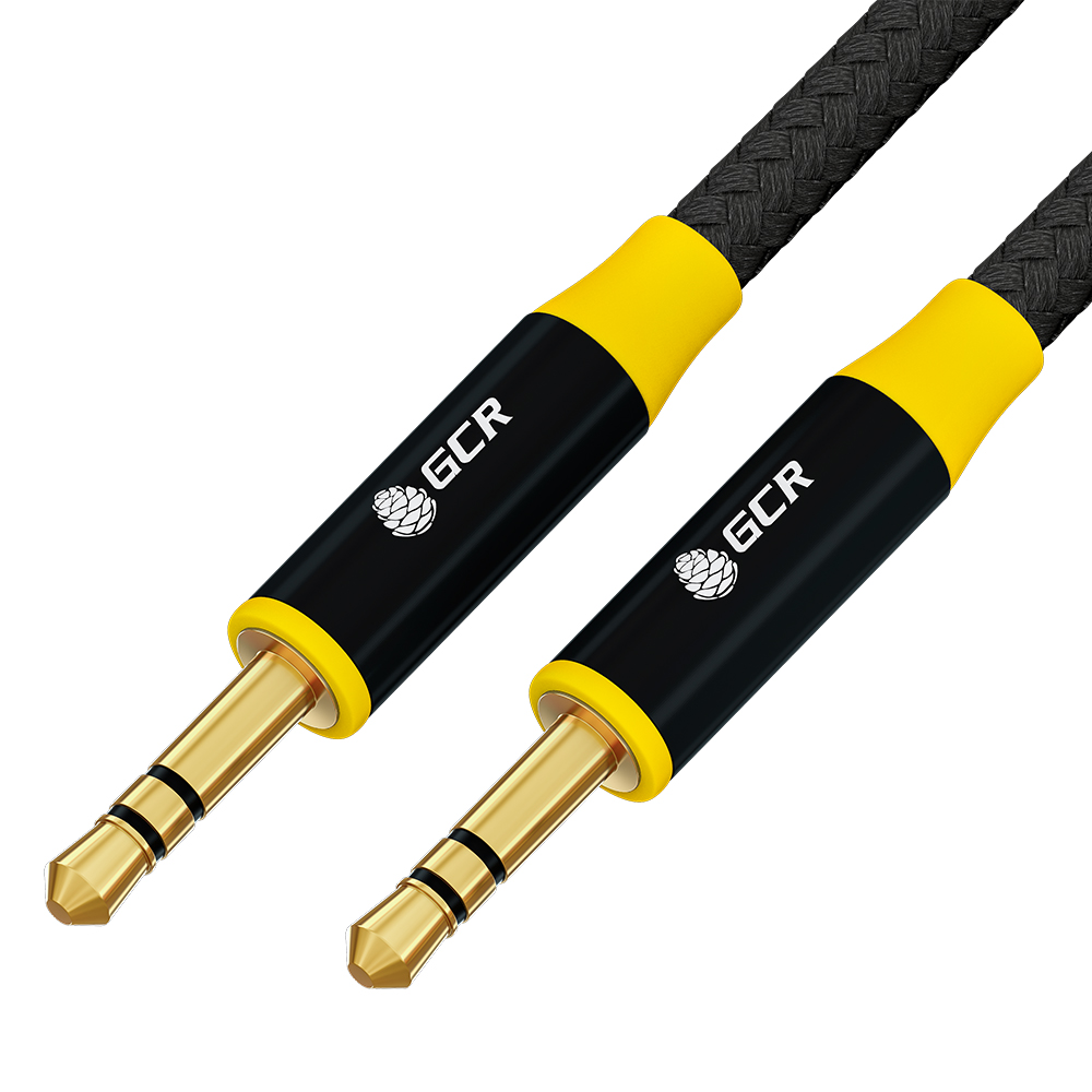 

Кабель Jack 3.5mm(M)-Jack 3.5mm(M), экранированный, 1м, черный/желтый Greenconnect Gold GCR-54244 (GCR-54244), GCR-54244