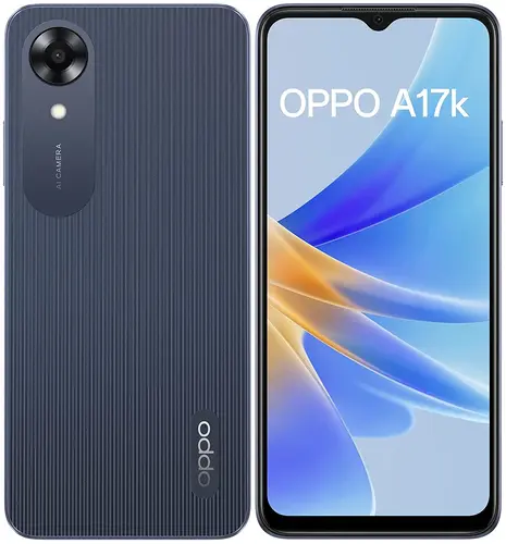 

Смартфон OPPO A17K, 6.56" 720x1612 IPS, MediaTek Helio G35, 3Gb RAM, 64Gb, 3G/4G, Wi-Fi, BT, Cam, 2-Sim, 5000 мА⋅ч, Micro-USB, Android, синий, A17K