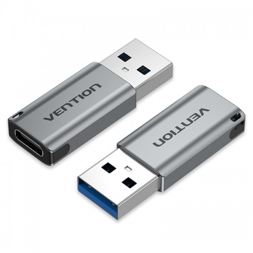 

Переходник (адаптер) USB Type-C-USB, экранированный, серебристый Vention (CDPH0)