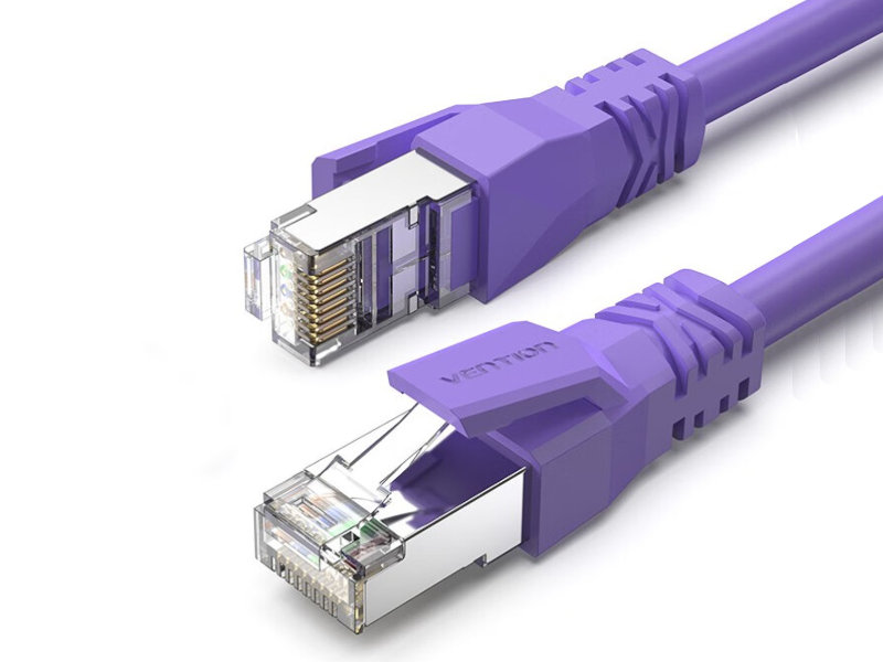 

Патч-корд SFTP кат.6a, 0.3м, RJ45-RJ45, фиолетовый, экранированный, Vention (IBMVY)