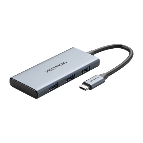 Многофункциональный адаптер Vention 6-in-1 USB-C Docking Station, USB 3.1, 3xUSB 3.0, HDMI, CR, серый (TOOHB)