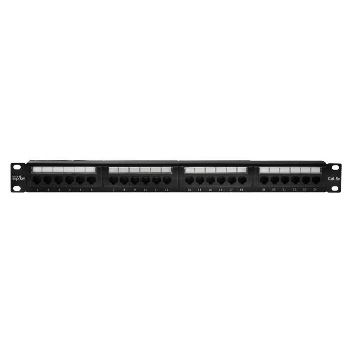 

Патч-панель 19" 1U, порты: 24 x RJ-45 кат. 5e, органайзер, черный, 10-0403, SUPRLAN (10-0403), 10-0403