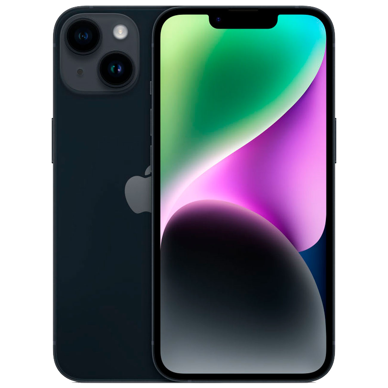 

Смартфон Apple IPhone 14 A2884, 6.1" 1170x2532 OLED, Apple A15 Bionic, 256Gb, 3G/4G/5G, NFC, Wi-Fi, BT, 2xCam, 2-Sim (nano SIM+eSIM), Lightning, iOS 16, черный (MPVU3CH/A), IPhone 14 A2884