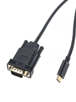 

Кабель-переходник (адаптер) USB 3.1 Type-C(m)-VGA(m), 1.8м, черный VCOM CU421C-1.8M (CU421C-1.8M), CU421C-1.8M