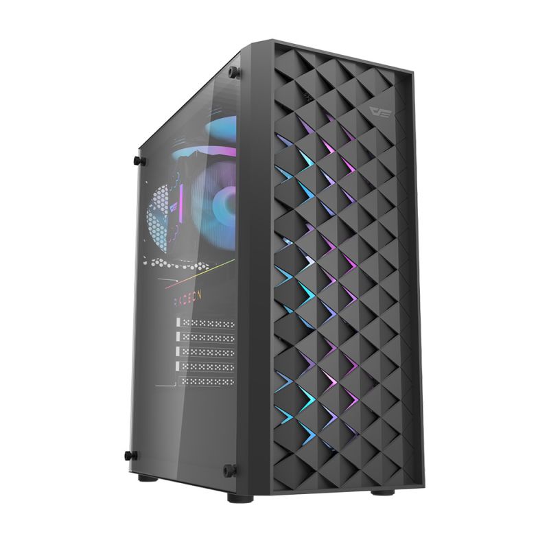 Корпус darkFlash DK351, EATX, Midi-Tower, 2xUSB 3.0, черный, Без БП (DK351-BK)