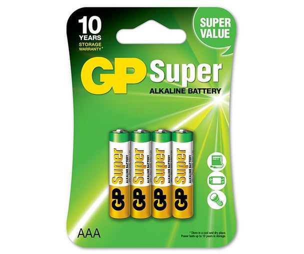 Батарея GP Super Alkaline, AAA (LR03), 1.5V, 4шт - фото 1
