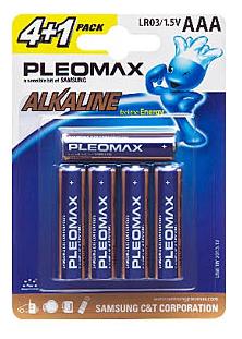 Батарея Pleomax Pleomax,AAA (LR03/24А), 1.5V, 5 шт