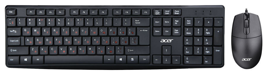 Клавиатура + мышь Acer OMW141, USB, черный (ZL.MCEEE.01M)