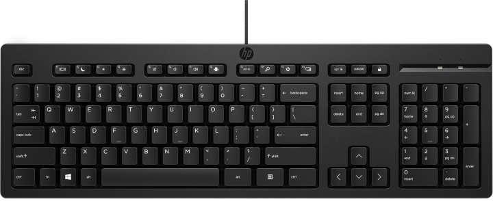 

Клавиатура проводная HP 125 , мембранная, USB, черный (266C9AA#ACB), 125
