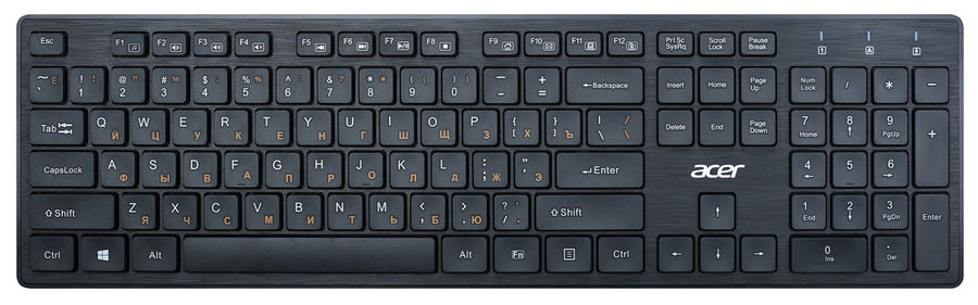 

Клавиатура проводная Acer OKW122, мембранная, USB, черный (ZL.KBDEE.00C), OKW122