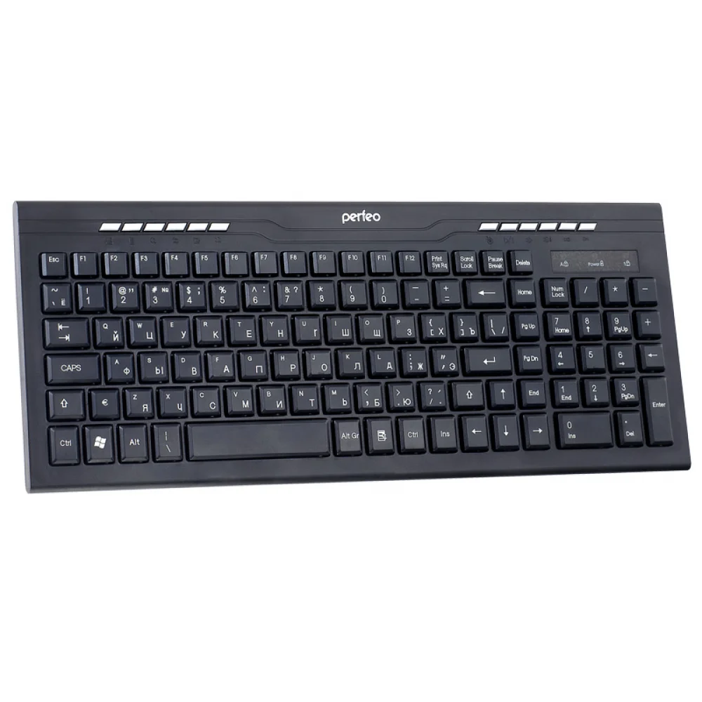 

Клавиатура беспроводная Perfeo MEDIUM, мембранная, USB, черный (PF_4510), MEDIUM