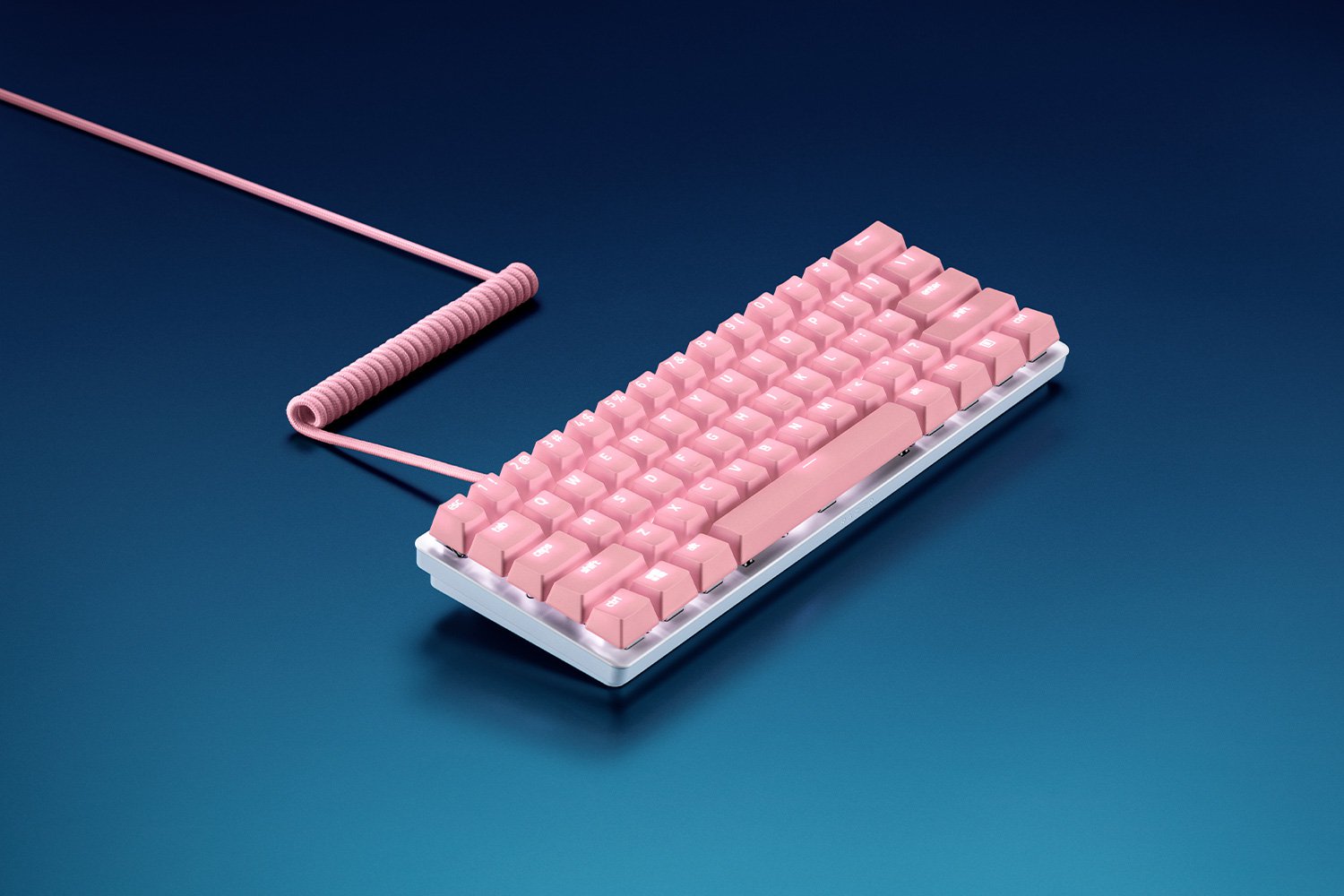 Колпачки и кабель клавиатуры Razer PBT Keycap + Coiled Cable Upgrade Set US/UK розовый (RC21-01491000-R3M1)