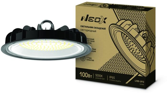 Светильник светодиодный LHB-UFO, 100 Вт, 5000 K, 10500лм, IP65, NEOX