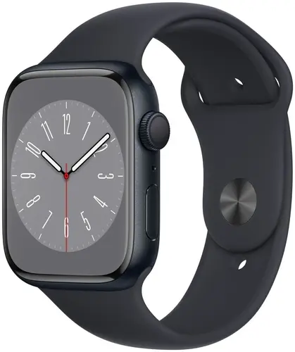 

Смарт-часы APPLE Watch Series 8 GPS 41mm S/M, 0.42" OLED, черный (A2770_Midnight S/M), Watch Series 8 GPS 41mm S/M