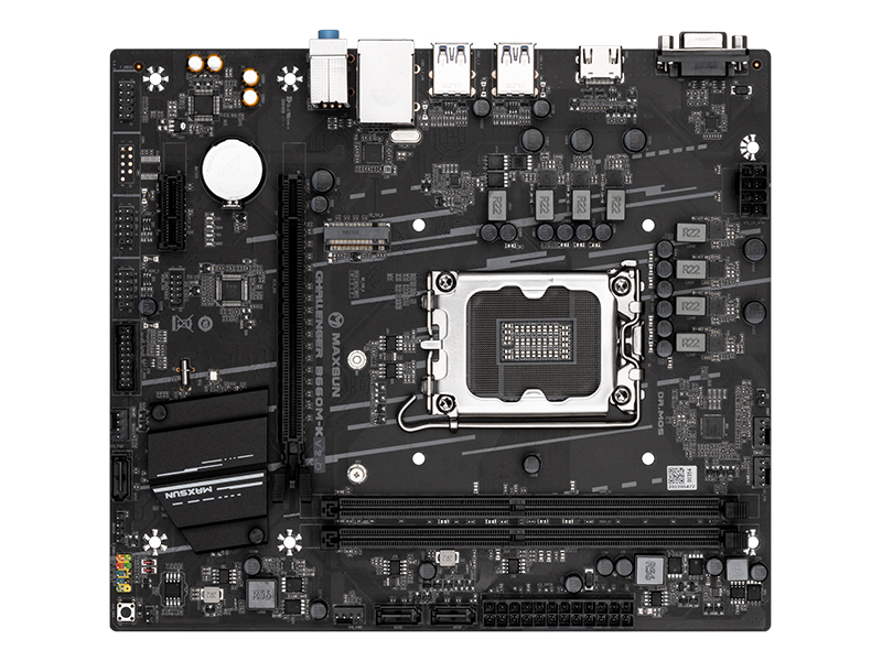 

Материнская плата MaxSun B660M-K V2.0 Challenger, Socket1700, Intel B660, 2xDDR4, PCI-Ex16, 3SATA3, 5.1-ch, GLAN, 4 USB 3.0, VGA, HDMI, mATX, Retail, B660M-K V2.0 Challenger