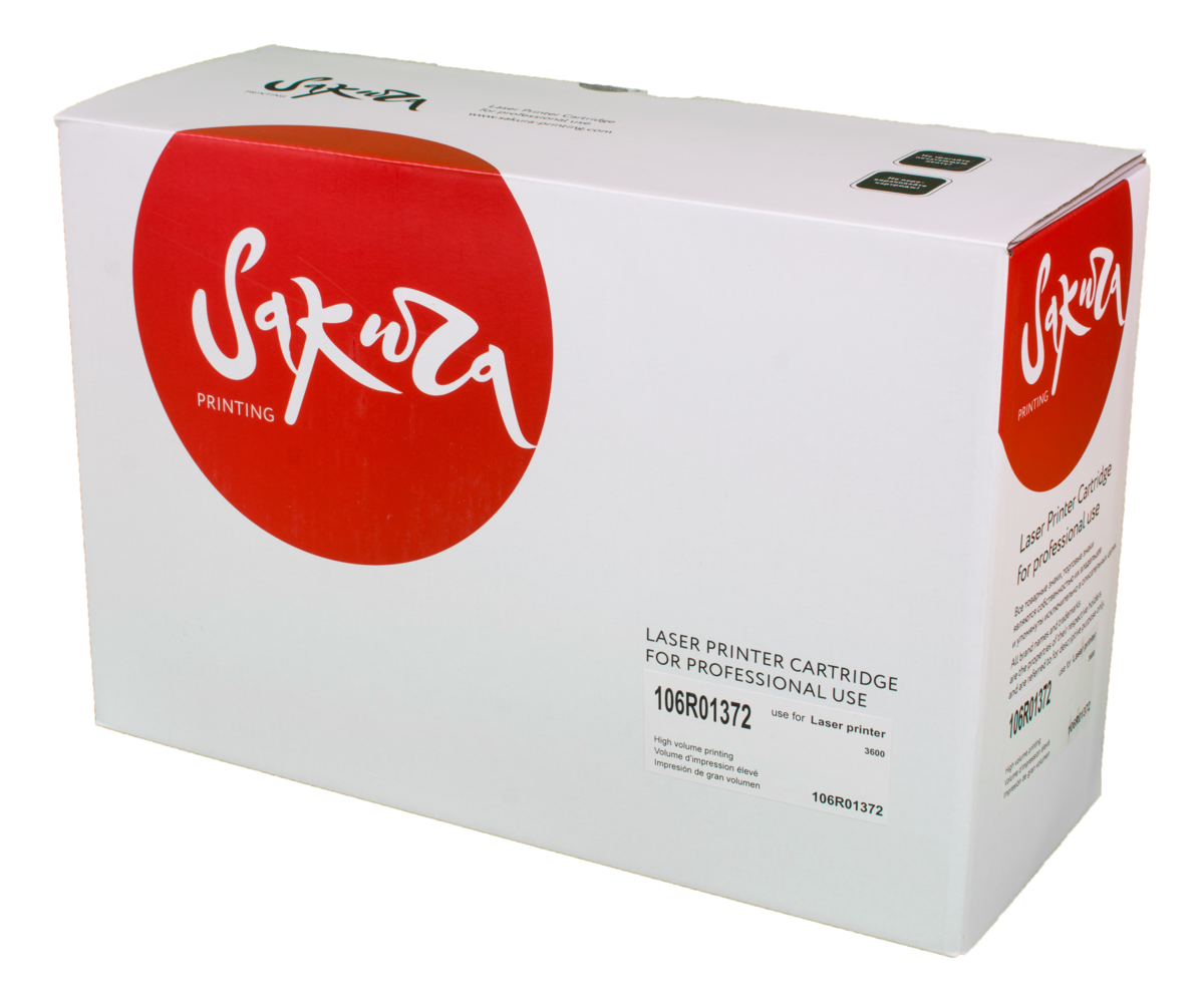 

Картридж лазерный Sakura SA106R01372 (106R01372), черный, 20000 страниц, совместимый для Xerox Phaser 3600