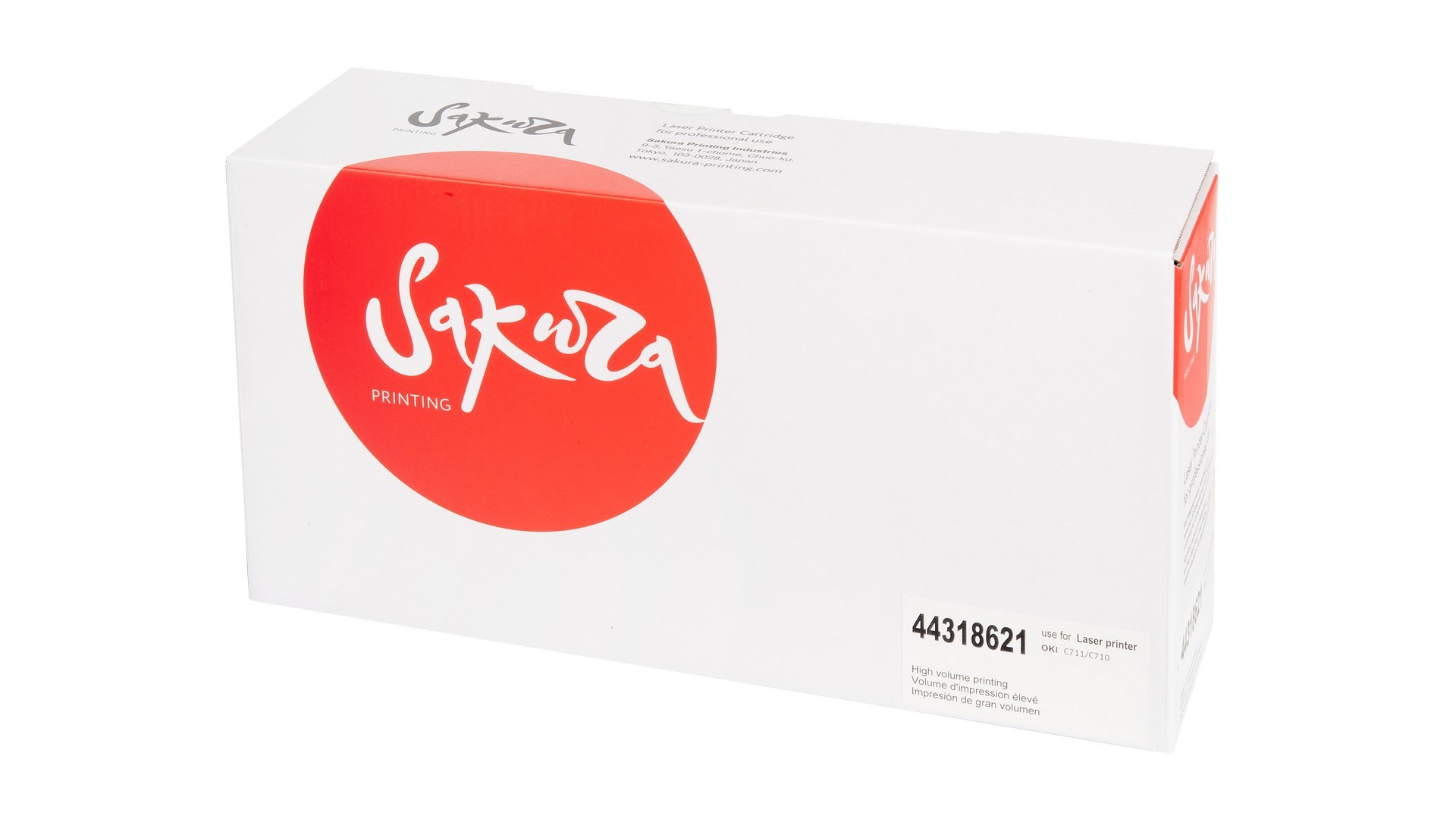 

Картридж лазерный Sakura SA44318621 (44318621), желтый, 11500 страниц, совместимый для OKI C710/C711