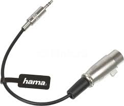 

Кабель-переходник (адаптер) Jack 3.5mm(M)-XLR(F), черный Hama H-205311 (00205311), H-205311