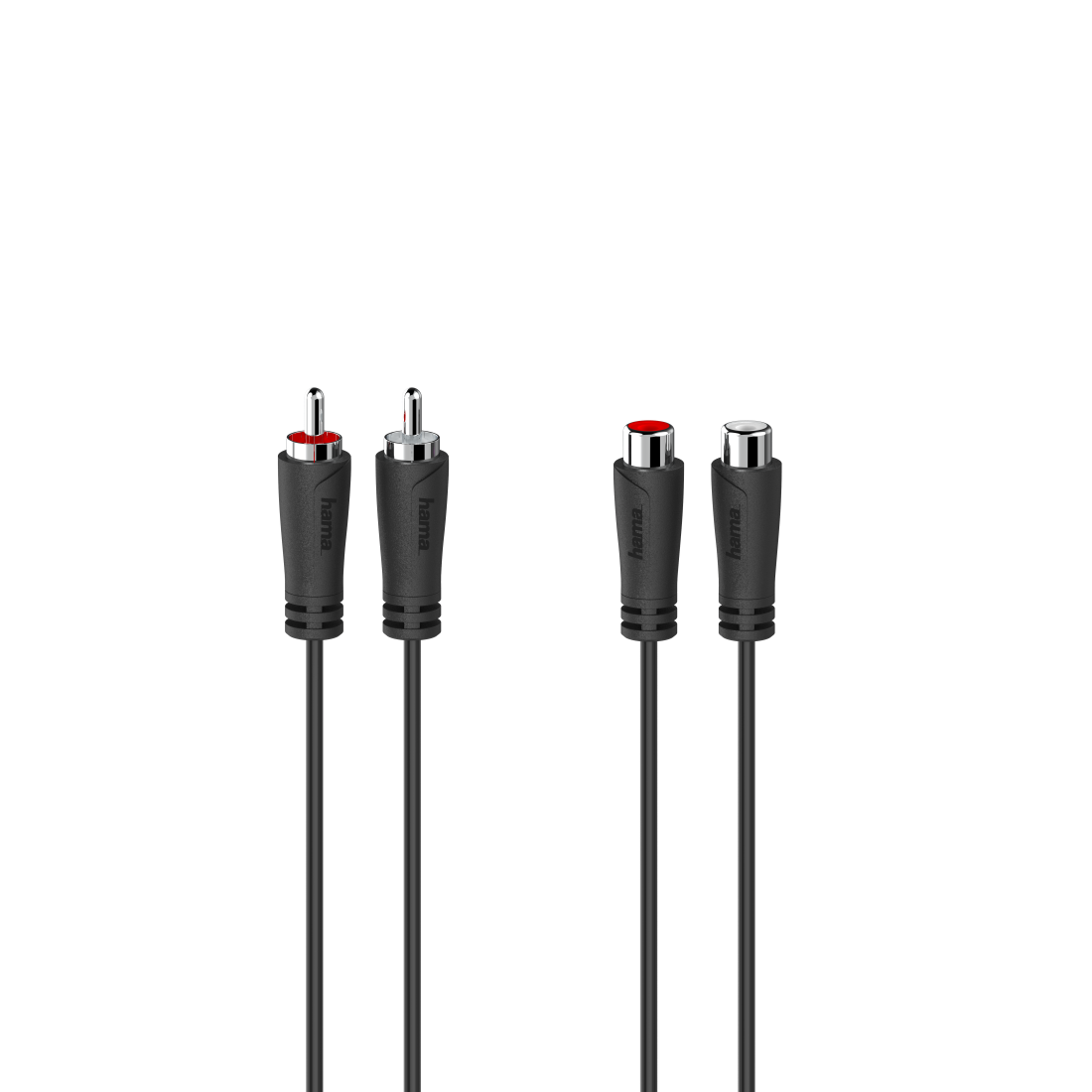 

Кабель 2xRCA(M)-2xRCA(F), 1.5м, черный Hama H-205259 (00205259), H-205259