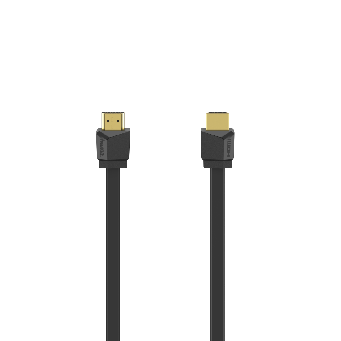 

Кабель HDMI(19M)-HDMI(19M) 4K, плоский, экранированный, 1.5 м, черный Hama H-205013 (00205013), H-205013