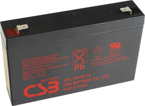 Аккумуляторная батарея для ИБП CSB HRL634W F2, 6V, 9Ah