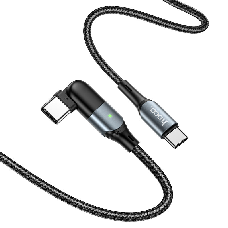 

Кабель USB 2.0 Type-C(m)-USB 2.0 Type-C(m), поворотный, быстрая зарядка, 5A 1.5м, черный HOCO U100 Orbit (HC-47945), U100 Orbit