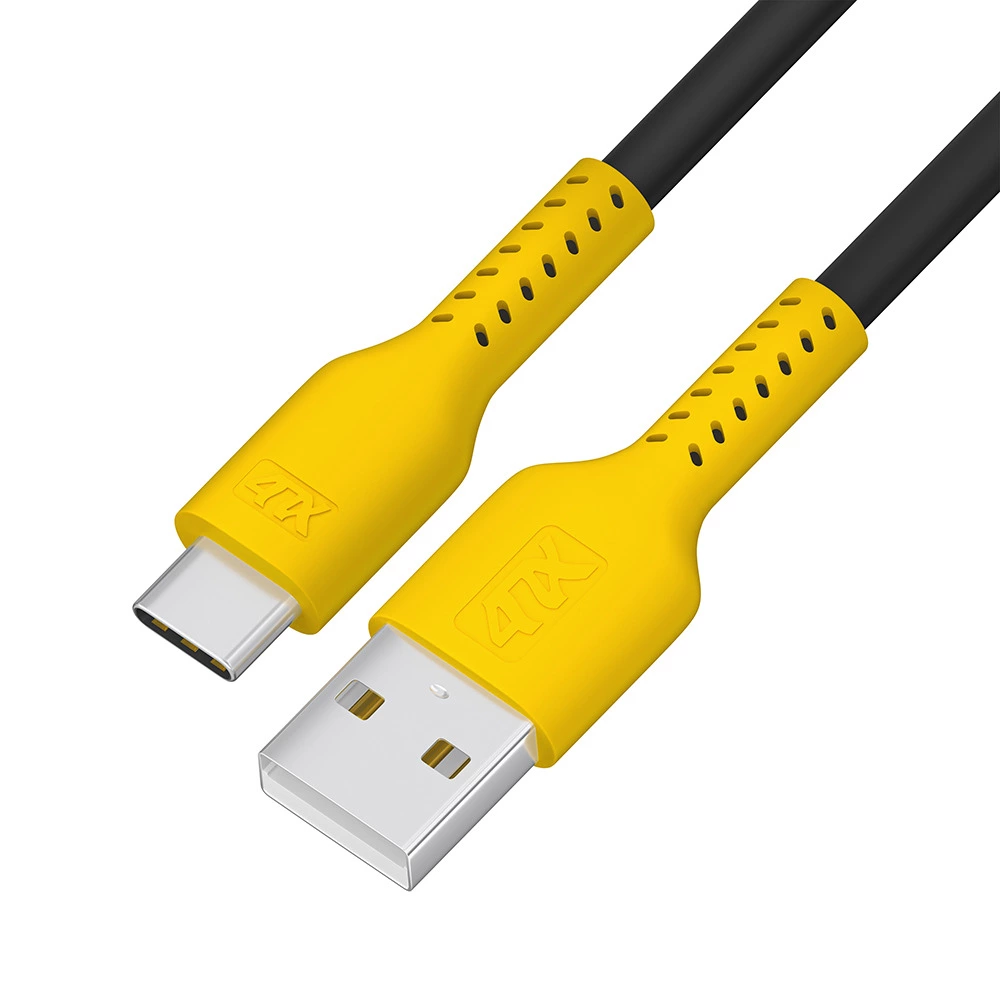 

Кабель USB-USB Type-C, 3A 1м, черный/желтый 4PH (4PH-R90127)