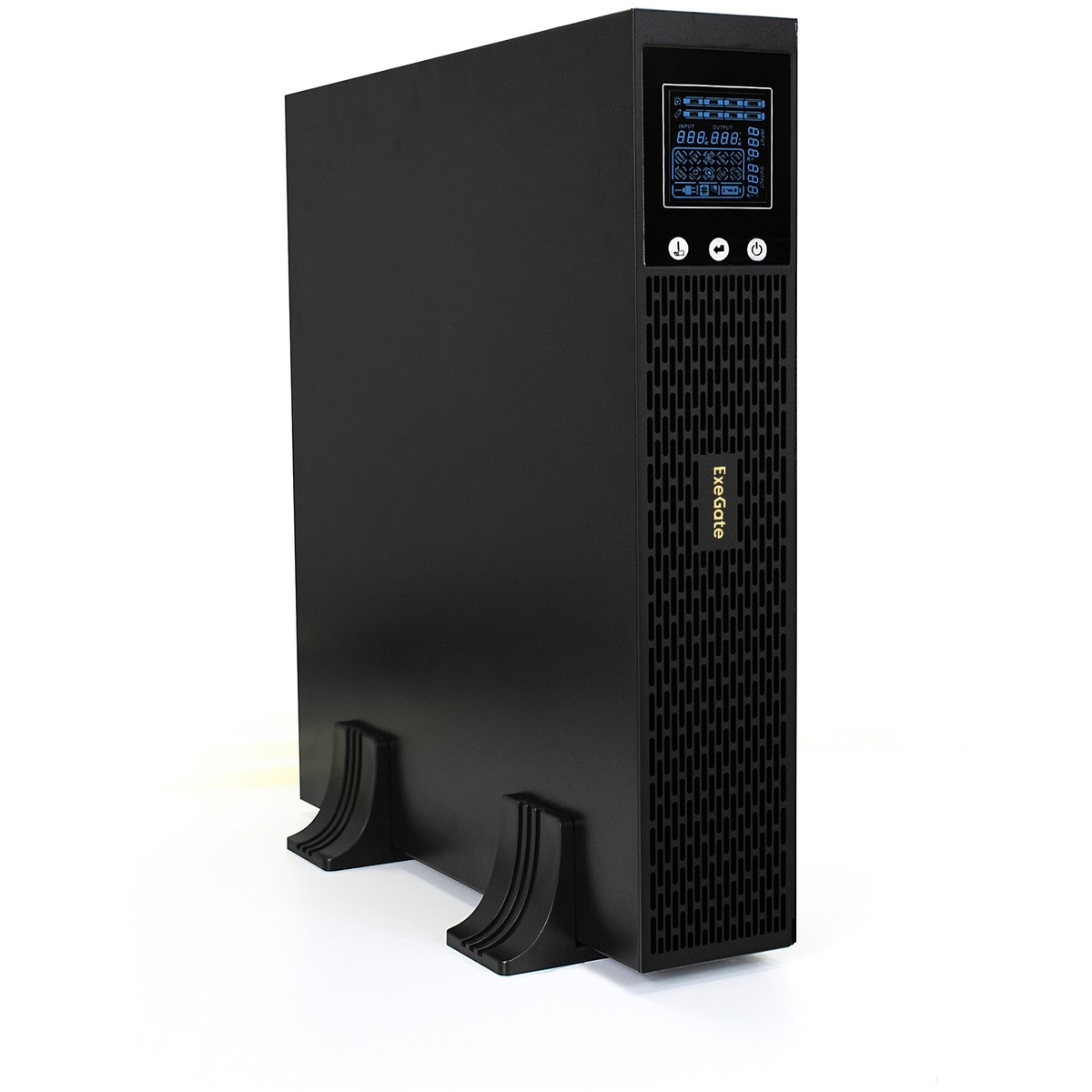 ИБП ExeGate SinePower UHB-1000.LCD.AVR.1SH.4C13.RJ.USB.2U, 1000VA, 800W, EURO+IEC, розеток - 5, USB, черный (EX293051RUS) - фото 1