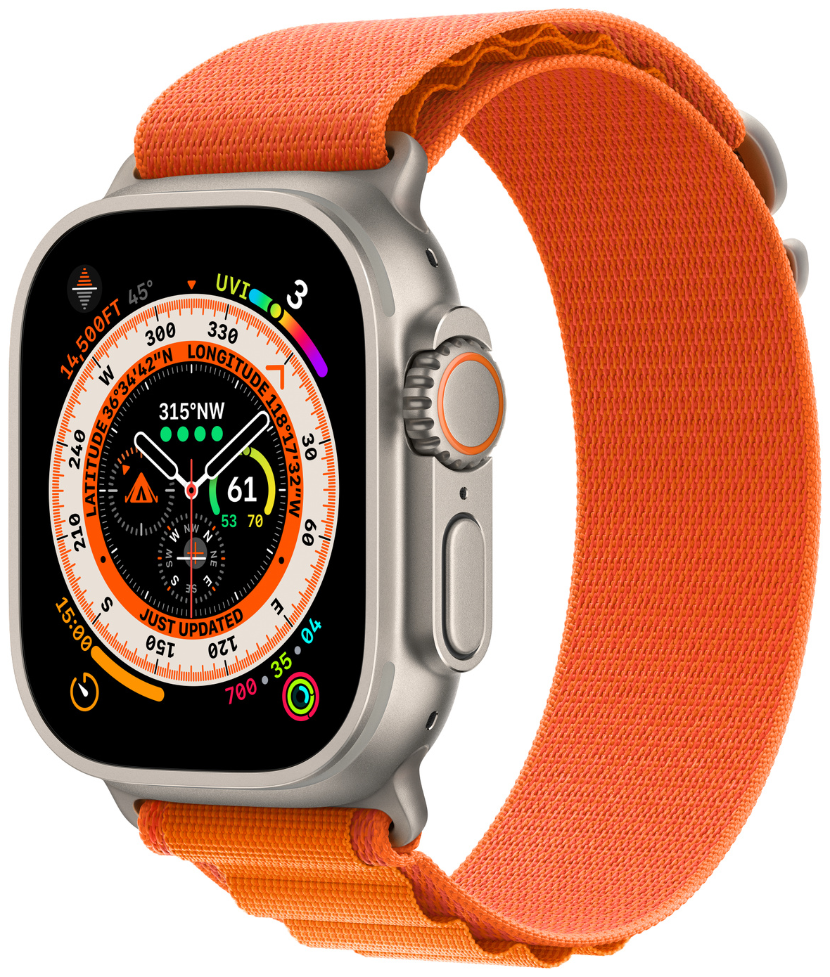 

Смарт-часы APPLE Watch Ultra 49 mm A2622 S OLED, титановый/оранжевый Alpine Loop, Watch Ultra 49 mm A2622 S