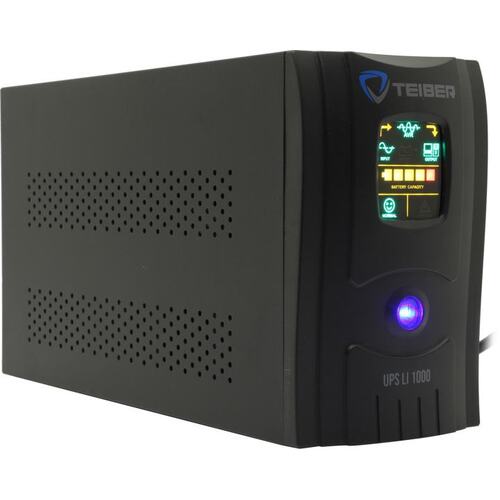 

ИБП TIEBER LI 1000, 1000VA, 650W, EURO, розеток - 2, черный (LI 1000), LI 1000