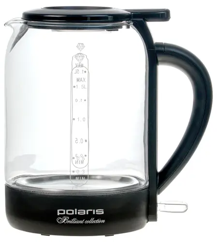 

Чайник электрический POLARIS PWK 1753CGL 1.5л. 1.8 кВт, термостекло/пластик, черный (PWK 1753CGL), PWK 1753CGL