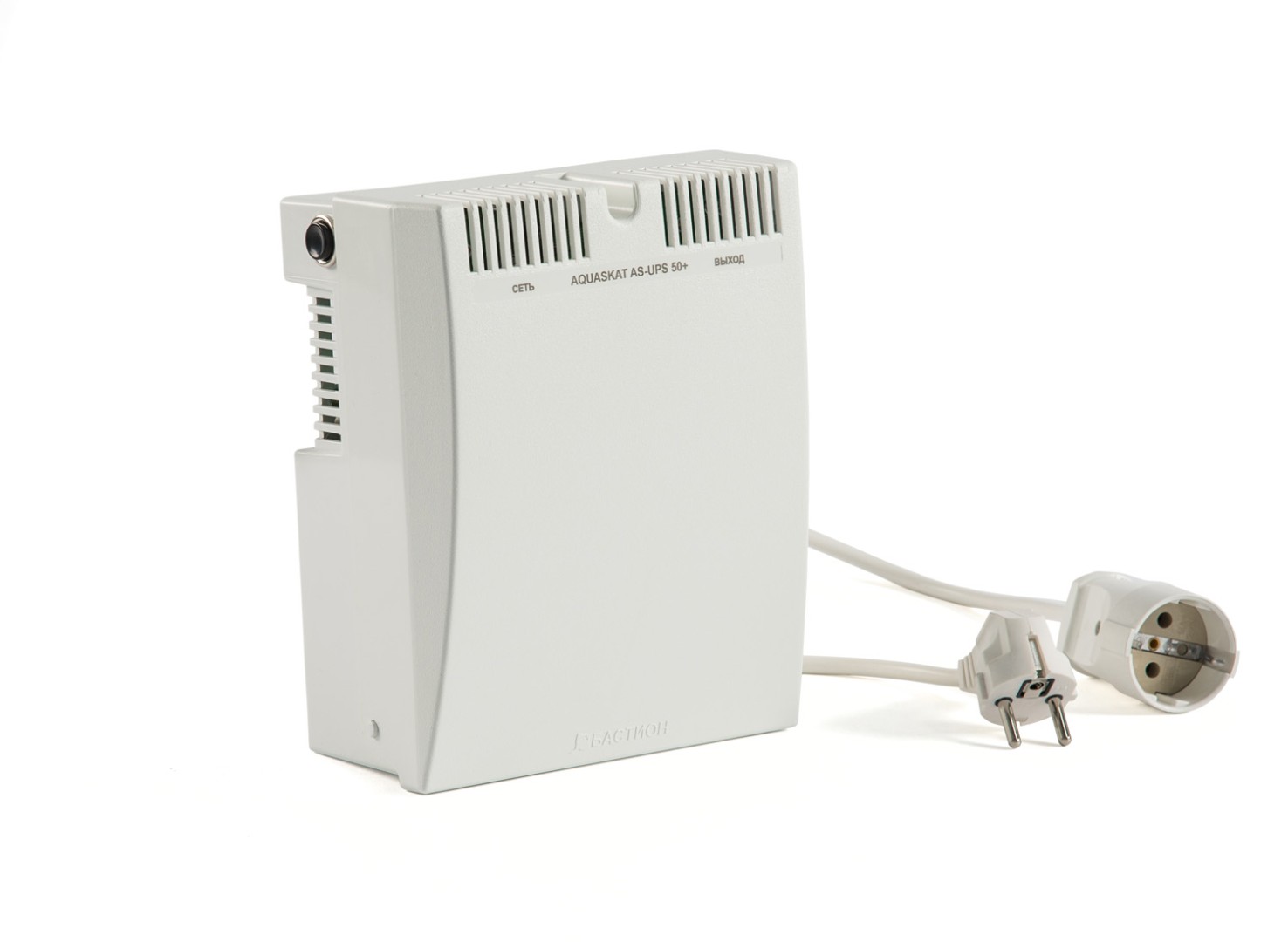 

ИБП БАСТИОН AQUASKAT AS-UPS 50+, 50VA, 40W, EURO, розеток - 1, белый (531) (без аккумуляторов), AQUASKAT AS-UPS 50+