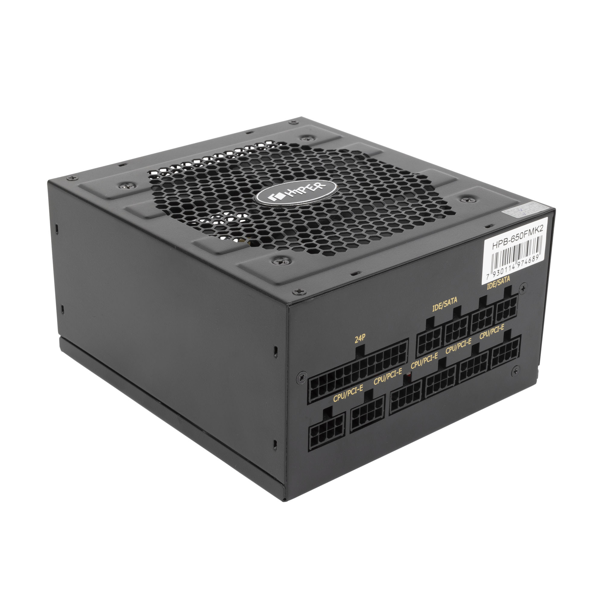 

Блок питания 650 Вт ATX HIPER HPB-650FMK2, 120 мм, 80 Plus Gold (HPB-650FMK2), HPB-650FMK2