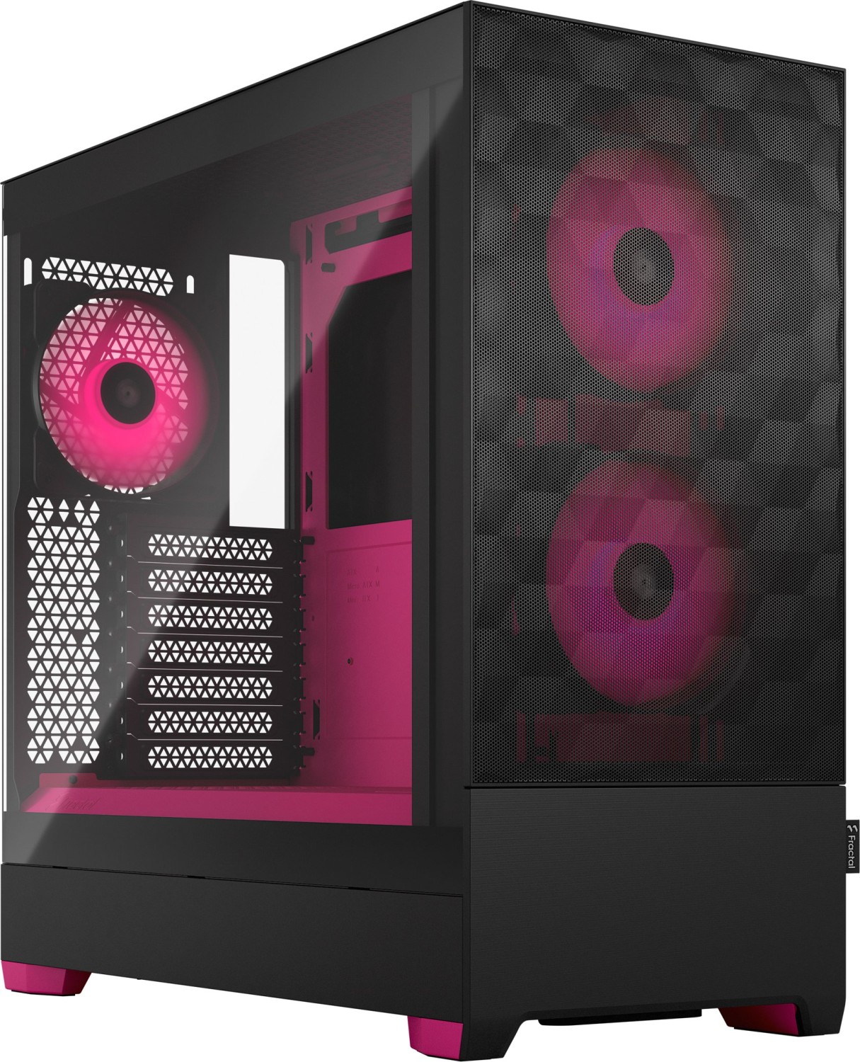 

Корпус Fractal Design Pop Air RGB Magenta, ATX, Midi-Tower, 2xUSB 3.0, RGB подсветка, черный/розовый, Без БП (FD-C-POR1A-03), Pop Air RGB Magenta