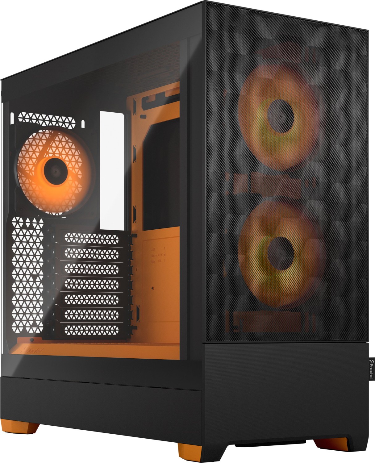 Корпус Fractal Design Pop Air RGB Orange, ATX, Midi-Tower, 2xUSB 3.0, RGB подсветка, черный/оранжевый, Без БП (FD-C-POR1A-05)
