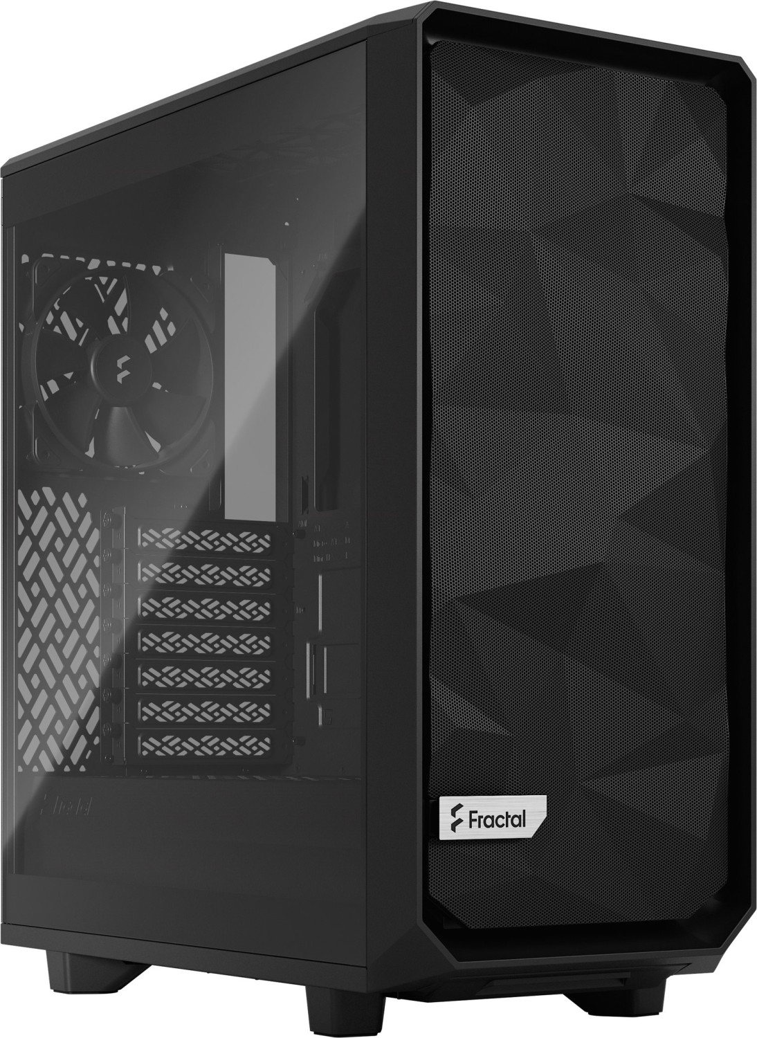 Корпус Fractal Design Meshify 2 Compact Lite, ATX, Midi-Tower, 2xUSB 3.0, черный, без БП (FD-C-MEL2C-03)