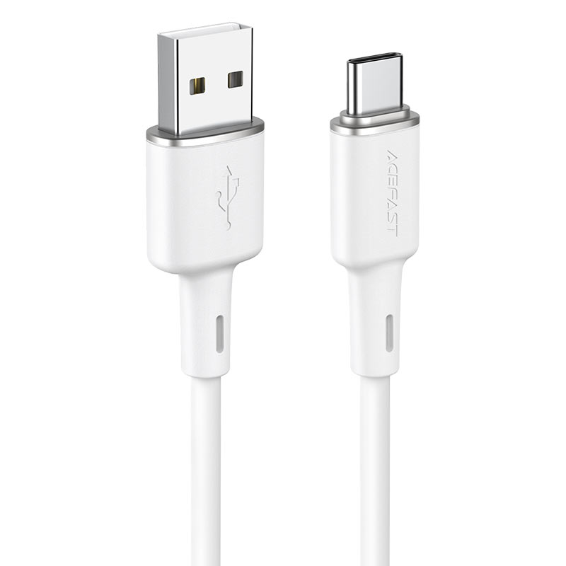 

Кабель USB-USB Type-C, быстрая зарядка, 3A 1.2м, белый ACEFAST C2-04 (AF-C2-04-WH), C2-04