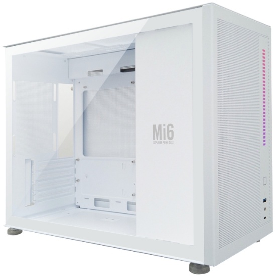 Корпус 1STPLAYER MIKU Mi6, mATX, Mini-Tower, USB 3.0, USB Type-C, белый, без БП (Mi6-WH)