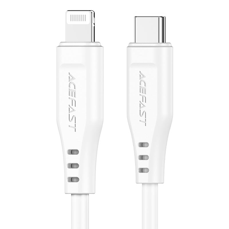 

Кабель USB-Lightning 30-pin, MFi, быстрая зарядка, 3A 1.2м, белый ACEFAST C3-01 (AF-C3-01-WH), C3-01