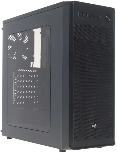 Корпус AeroCool SI-5100 Window, ATX, Midi-Tower, USB 3.0, черный, без БП (4713105958348)